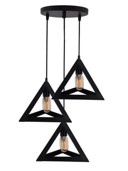 Homesake - Round Chandelier Triangle 6 Inch Black Pendant