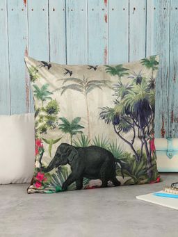 India Circus by Krsnaa Mehta - Manoeuvres In The Nature Blended Velvet Cushion Cover