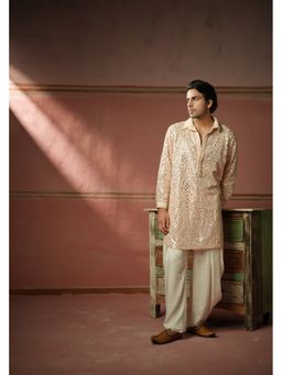 Twenty Nine - Blush Peach Mirrorwork Kurta with Salwar