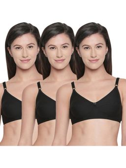 Bodycare - B, C & D Cup Perfect Coverage Bra-Pack Of 3 - Black