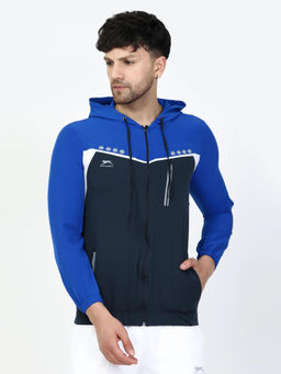 Shiv Naresh - Blue Full Sleeves Poly Pique Jacket