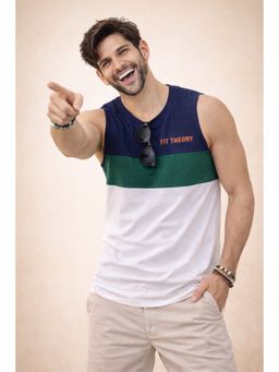 The Fit Theory - White Cut N Sew Tank Top