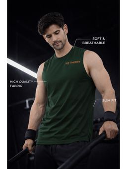 The Fit Theory - Bottle Green Tank Top