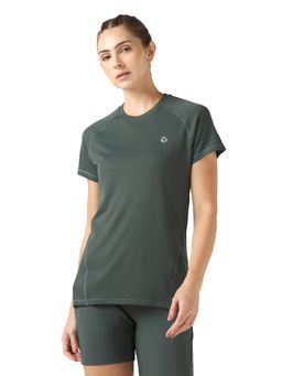 Technosport - Green Women Slim Fit Sports T-Shirt