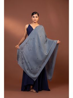 Modarta By Kamakshi - Elegant Fine Wool Swarovski-Studded Shawl For Women: Lightweight And Luxurious