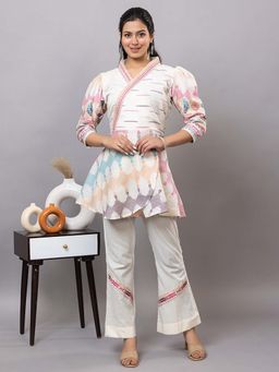 Kidar - White Trending Stylish Kurta with Pant (Set of 2)