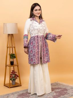 Kidar - White Trending Stylish Kurta with Pant (Set of 2)