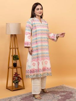 Kidar - White Trending Stylish Kurta and Pant (Set of 2)