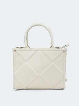 max - Women Textured Sling Bag - White