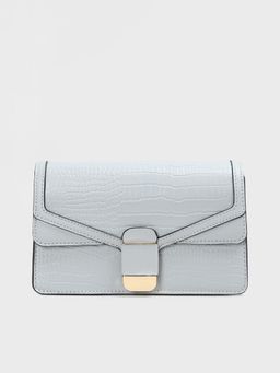 max - Women Textured Sling Bag - Blue