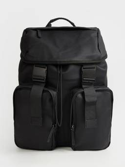 max - Men Solid Backpack - Black
