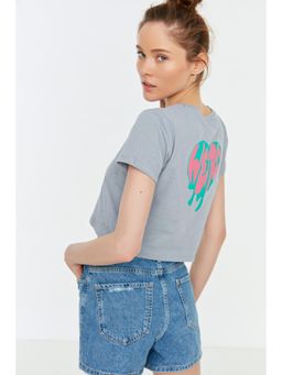 Trendyol - Women's Comfortable Grey T-shirts