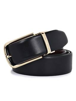 HAYES LONDON - Luxury Italian Leather Dual-Sided Reversible Belt - Black & Brown
