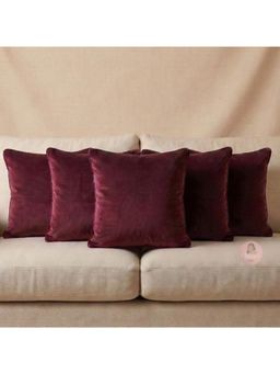 CHHAVI INDIA - Premium Velvet Cushion Covers (Pack Of 5) (Medium)