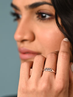 CLARA - Pure 925 Silver Step Adjustable Thumb Band Finger Ring for Women