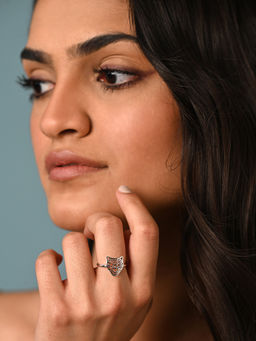 CLARA - Pure 925 Silver Panther Adjustable Thumb Band Finger Ring for Women