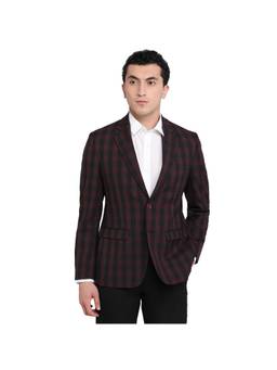Park Avenue - Regular Checkered Dark Black Blazer