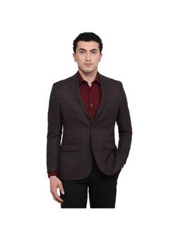 Park Avenue - Slim Checkered Dark Green Blazer
