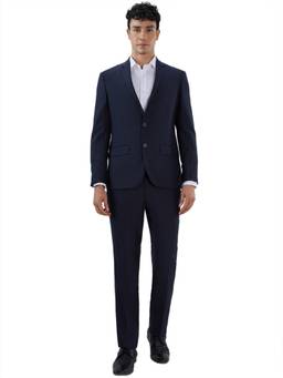 Park Avenue - Slim Solid Navy Blue Blazer