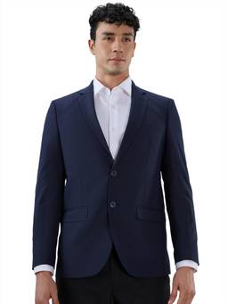 Park Avenue - Slim Solid Navy Blue Blazer