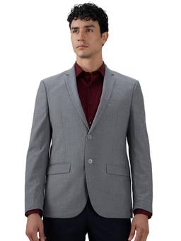 Park Avenue - Slim Solid Light Grey Blazer