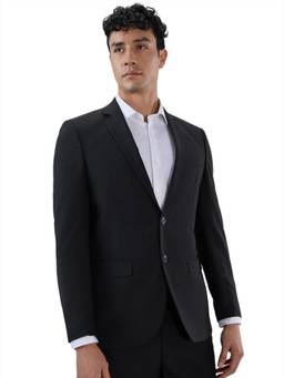 Park Avenue - Slim Solid Black Blazer