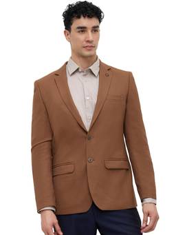 Park Avenue - Slim Solid Dark Brown Blazer