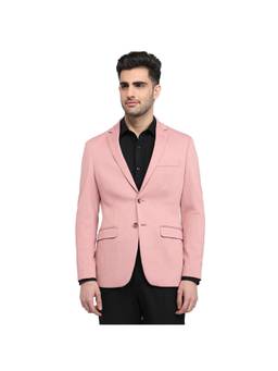 Park Avenue - Super Slim Fit Solid Medium Pink Blazer