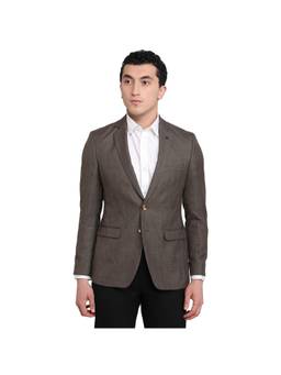 Raymond - Slim Checkered Dark Brown Blazer