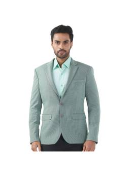 Raymond - Slim Self Design Dark Green Blazer