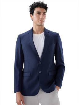 Raymond - Contemporary Fit Solid Navy Blue Blazer