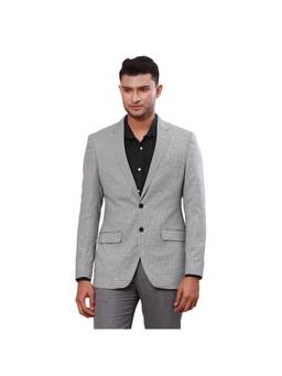 Raymond - Contemporary Fit Checks Medium Grey Blazer