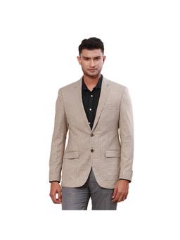 Raymond - Contemporary Fit Checks Medium Brown Blazer