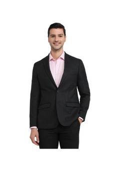 Raymond - Regular Checkered Dark Grey Blazer