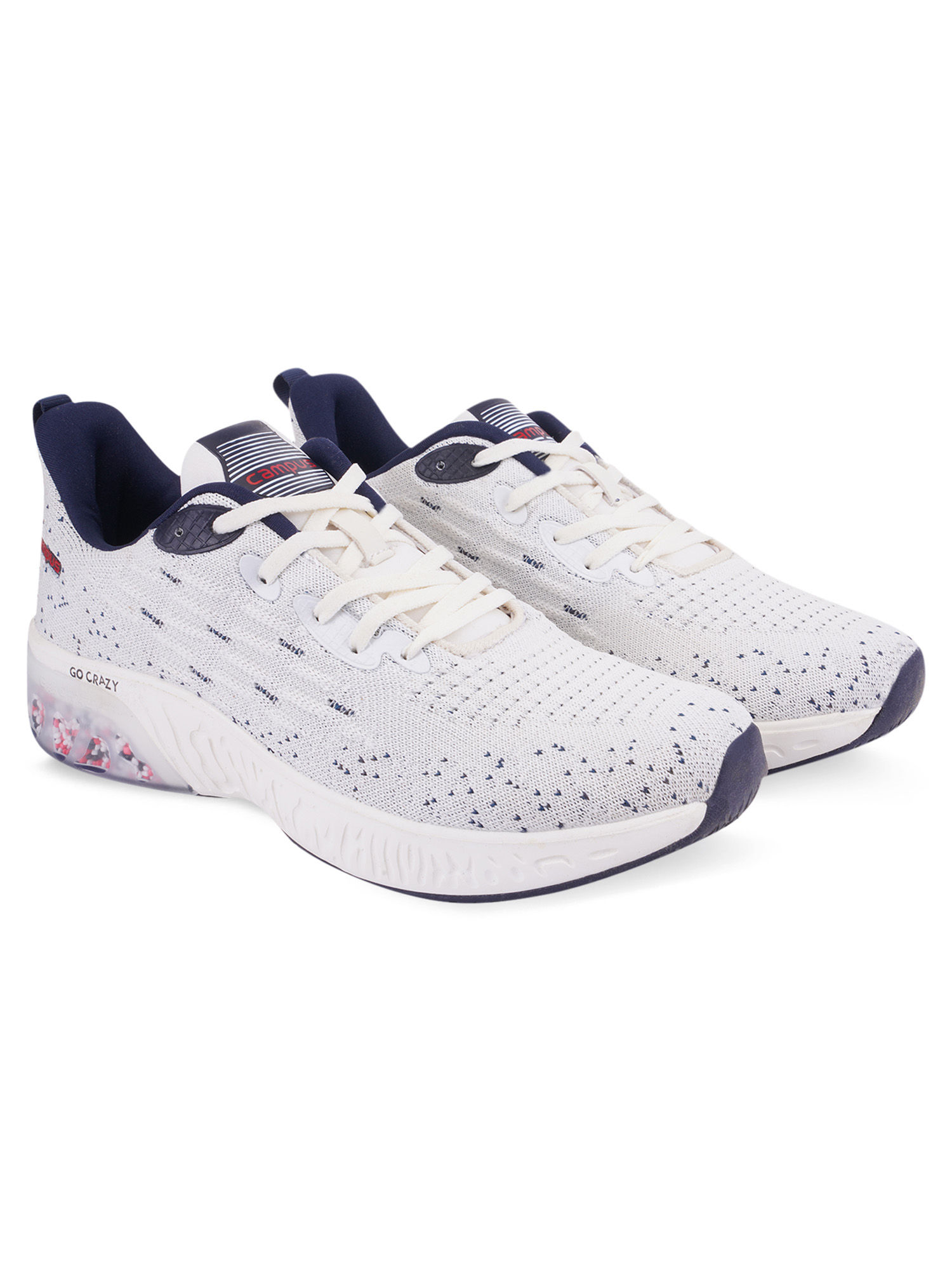 Campus Rim White Running Shoes For Men 