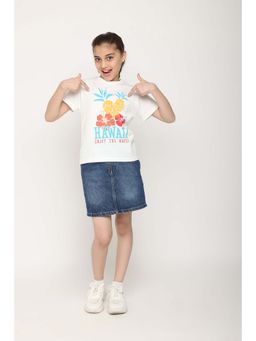 Wakai - Girls Graphic Printed Round Neck T-Shirt