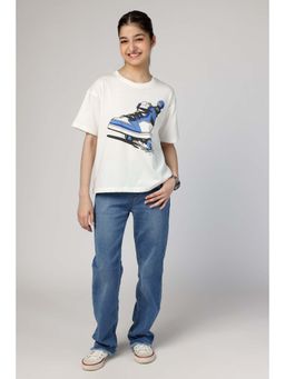 Wakai - Girls Graphic Printed Round Neck T-Shirt