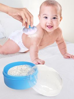 Baby Moo - Plain Blue Powder Puff