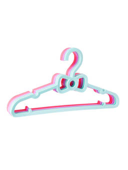 Baby Moo - Plain Multicolour 5 Pack Baby Hanger (Pack of 5)