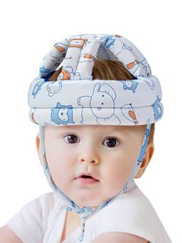 Baby Moo - I Love Animals Blue Cushioned Safety Helmet