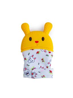 Baby Moo - Rabbits Eat Carrots Yellow Teething Mitten