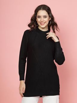 Mafadeny - High Neck Longline Sweater
