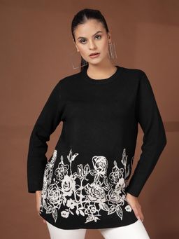 Mafadeny - Women Floral Printed Round Neck Top