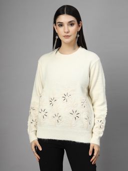 Mafadeny - Floral Embroidered Pullover