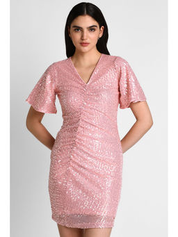 Allen Solly - Women Pink Embellished Party Dress