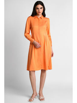 Allen Solly - Women Orange Solid Casual Dress