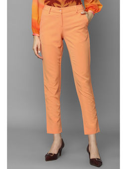 Allen Solly - Women Peach Regular Fit Solid Casual Trousers