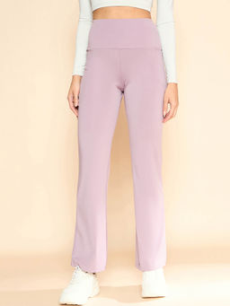 COLOR CAPITAL - Women Lavender Flared Panel Tights