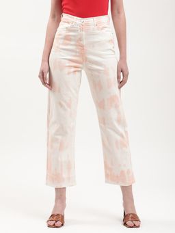 ELLE - Women Peach & Off White Jeans