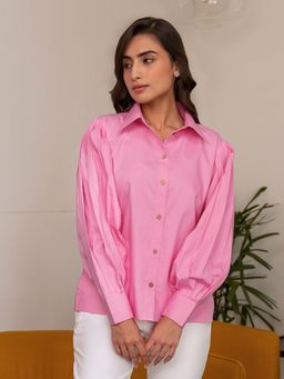 B'Infinite - Fuchsia Balloon Sleeve Shirt